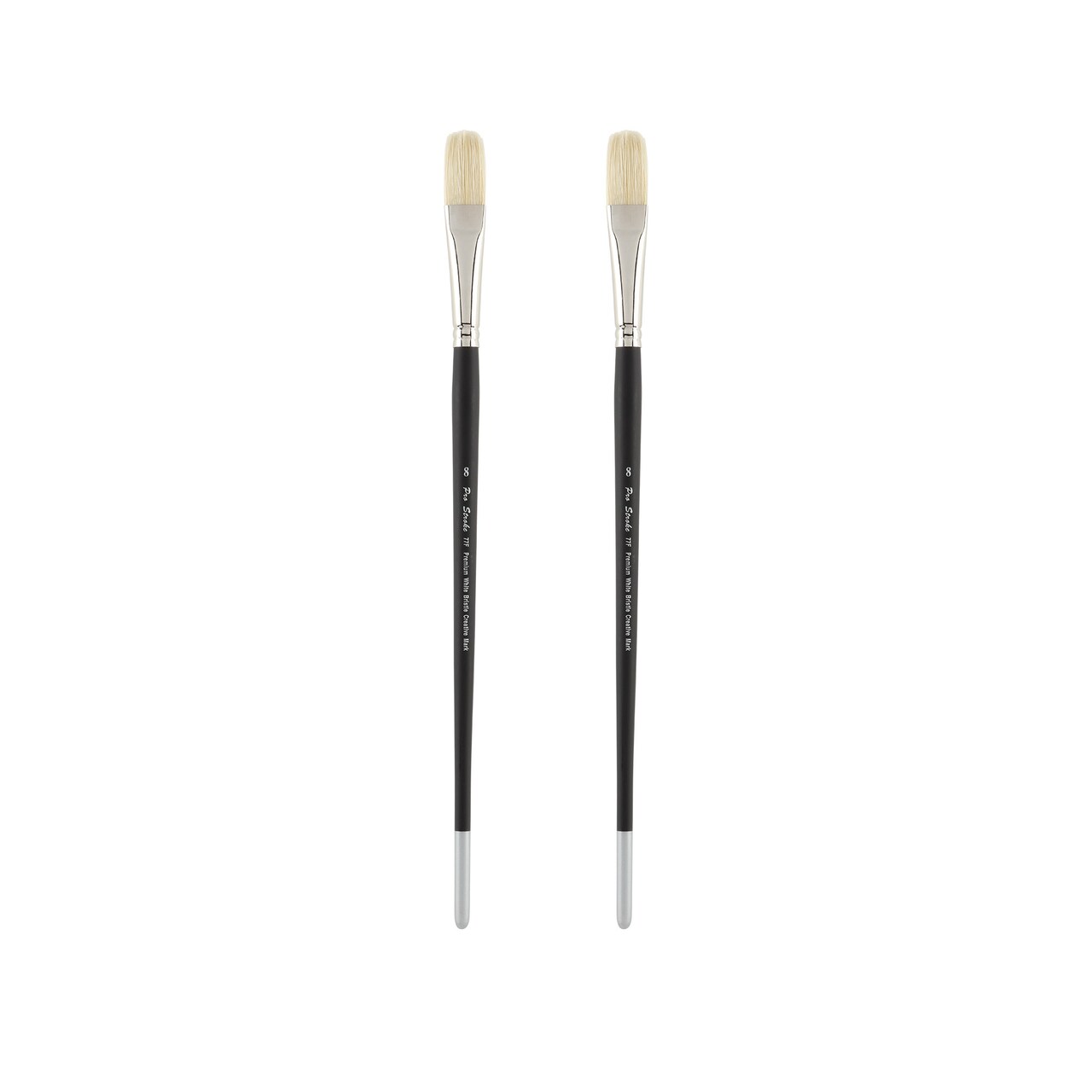 Creative Mark Pro Stroke Premium White Chungking Hog Bristle Artist Paint Brush - Flat - Natural Bristle Brush w/ Great Control Suitable for Oils, Watercolors, Acrylics, Alkyds, Caseins
